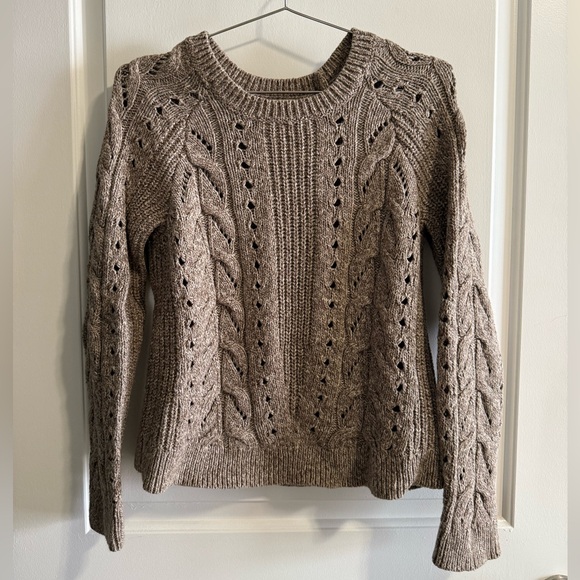 Lucky Brand BrownCable Knit Sweater - Picture 1 of 3